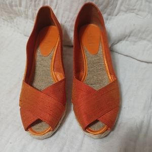 Lauren Espadrilles Wedges Orange